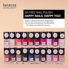 Benecos 20-Free "Be My Baby" vernis à ongles végétalien - vernis à ongles à base de plantes - séchage rapide et longue durée - perméable à l'eau - enrichi en biotine - 5 ml