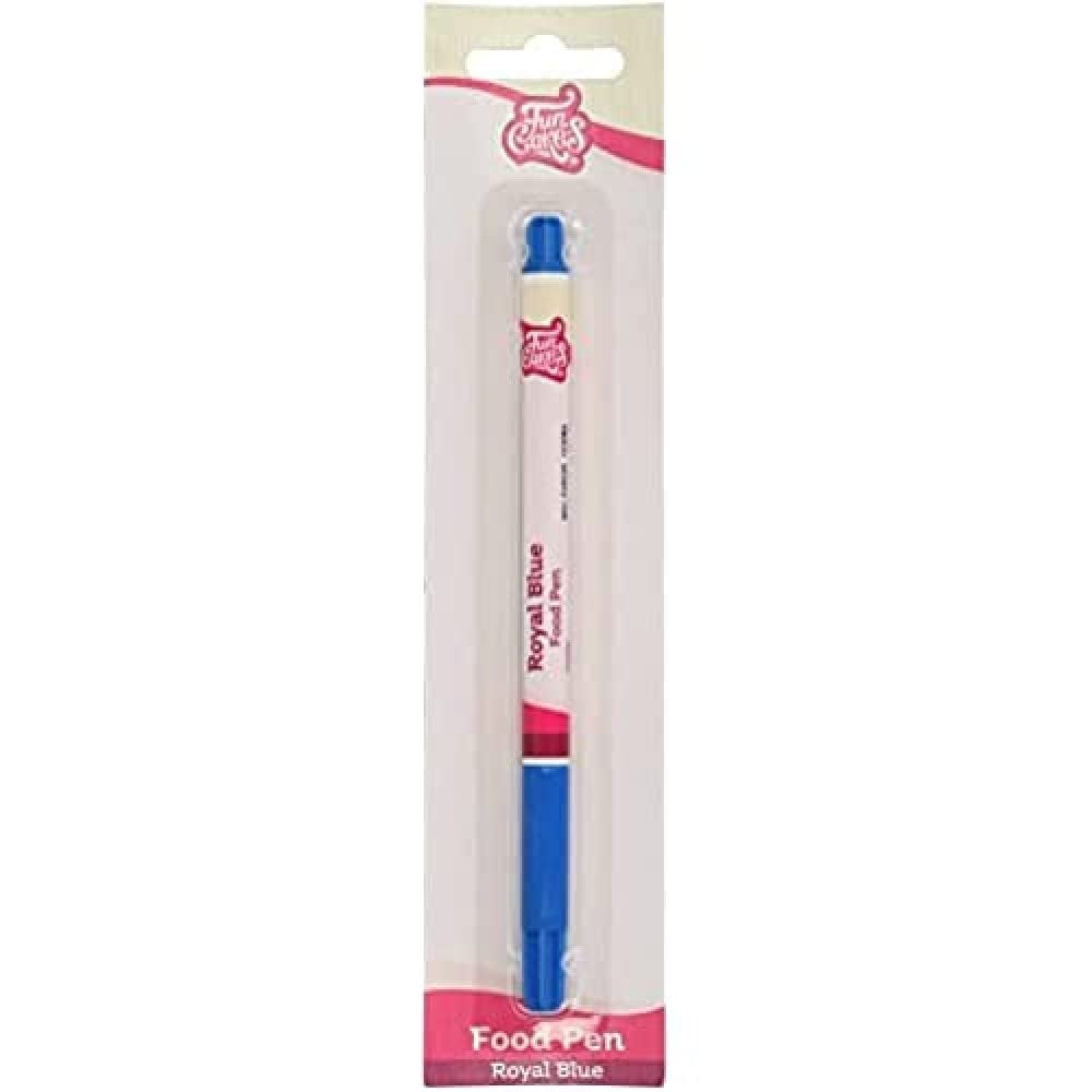 Stylos colorants alimentaires Funcakes, bleu royal : stylos colorants alimentaires, pointe flexible pour lignes épaisses et fines, stylo comestible pour biscuits, gâteaux, fondants et plus encore, idéal pour la personnalisation, certifié Halal