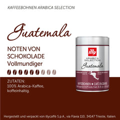 Café en grains Illy Arabica Selection Guatemala à moudre, boîte 250g