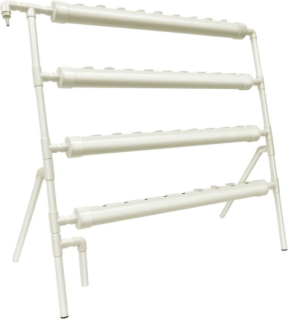 Système hydroponique, kit de culture hydroponique en tour, support de jardinière à 4 niveaux avec 36 trous de plantation, systèmes de culture de plantes sans sol pour jardin, bureau et autres espaces intérieurs et extérieurs