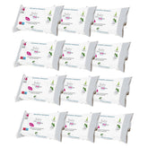 Lingettes pour bébé avec talc pour peaux sensibles, sans alcool, respectueuses de la peau, pH 5,5, légèrement parfumées, 1200 unités (paquet de 12)