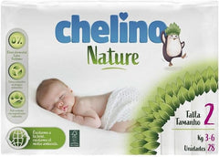 Couche Chelino Nature, taille 2, 3 - 6 Kg, 28 couches Mère et Enfant Naty Shop Taille 2 (Lot de 28)