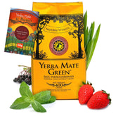 Yerba „Fresa Frutilla” 400 g | Ceai argentinian de mate cu fructe de căpșuni, mentă, lemongrass și fructe de soc | Ingrediente naturale | Frunze verzi de mate | 50 g El Pajaro