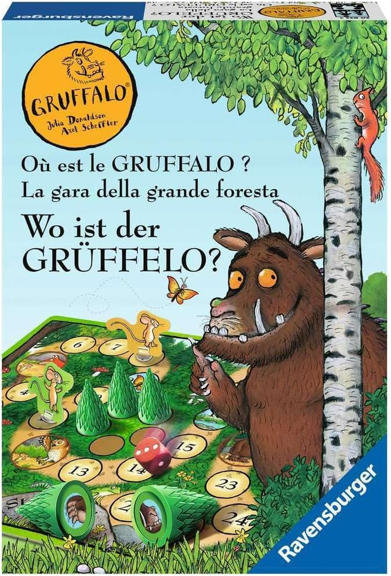 Jeux pour enfants Ravensburger - 20833 - Où est le Gruffalo ? - Jeu de société pour 2 à 4 fans de Gruffalo, à partir de 4 ans