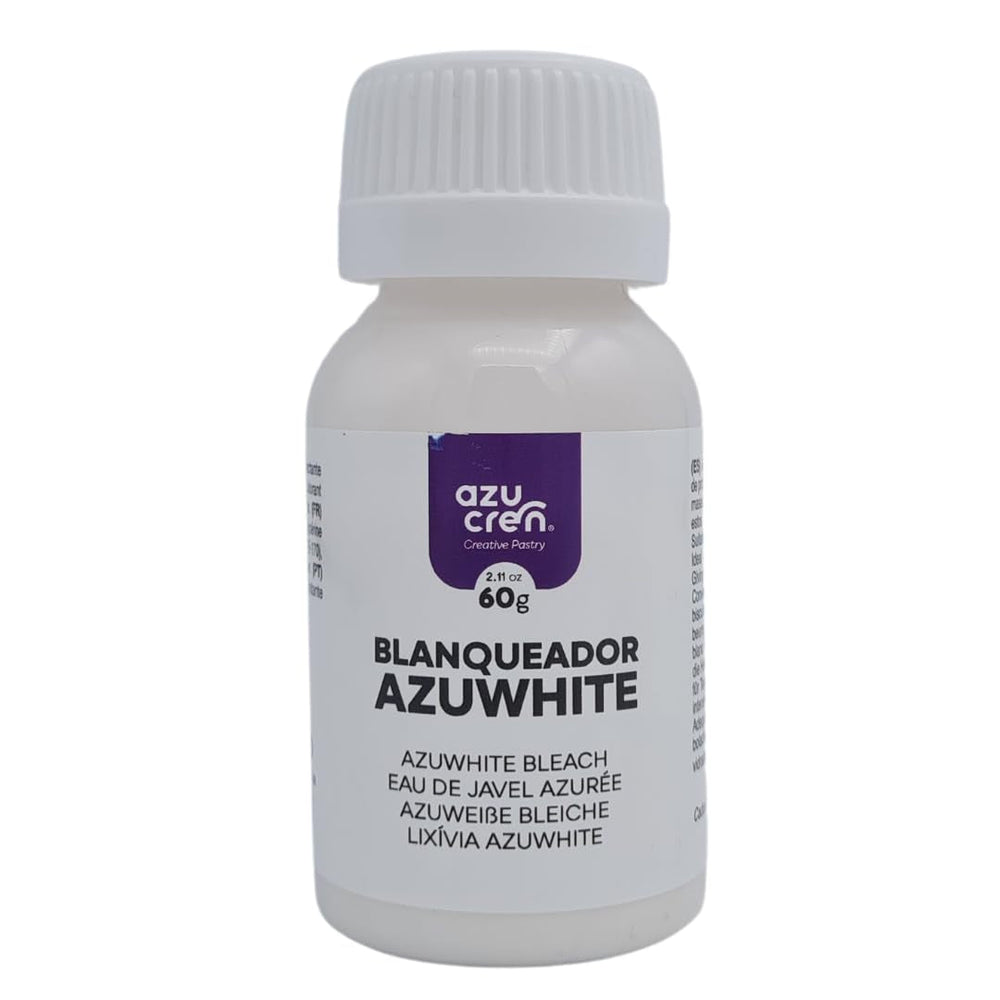 Azucren, Colorant alimentaire pour décorer gâteaux, pâtisserie, biscuits, macarons, blanc pur, colorant alimentaire concentré sous forme de gel pour crème au beurre, pâte à sucre, glaçage royal et préparations à gâteaux, 60 g