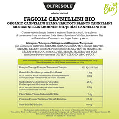 Haricots Cannellini biologiques, 5 kg, légumineuses séchées biologiques issues de cultures contrôlées, riches en fibres, vitamines et minéraux, idéales pour les soupes et les salades, emballage économique