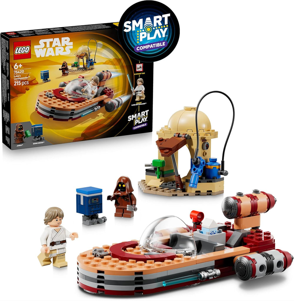 LEGO Star Wars 75420 SMART Play : Luke's Landspeeder - Compatible Interaktives Spielzeug inkl. Figurine SMART Tag et Luke Skywalker - Idée cadeau pour les fans de garçons, de filles et d'Erwachsene à partir de 6 ans