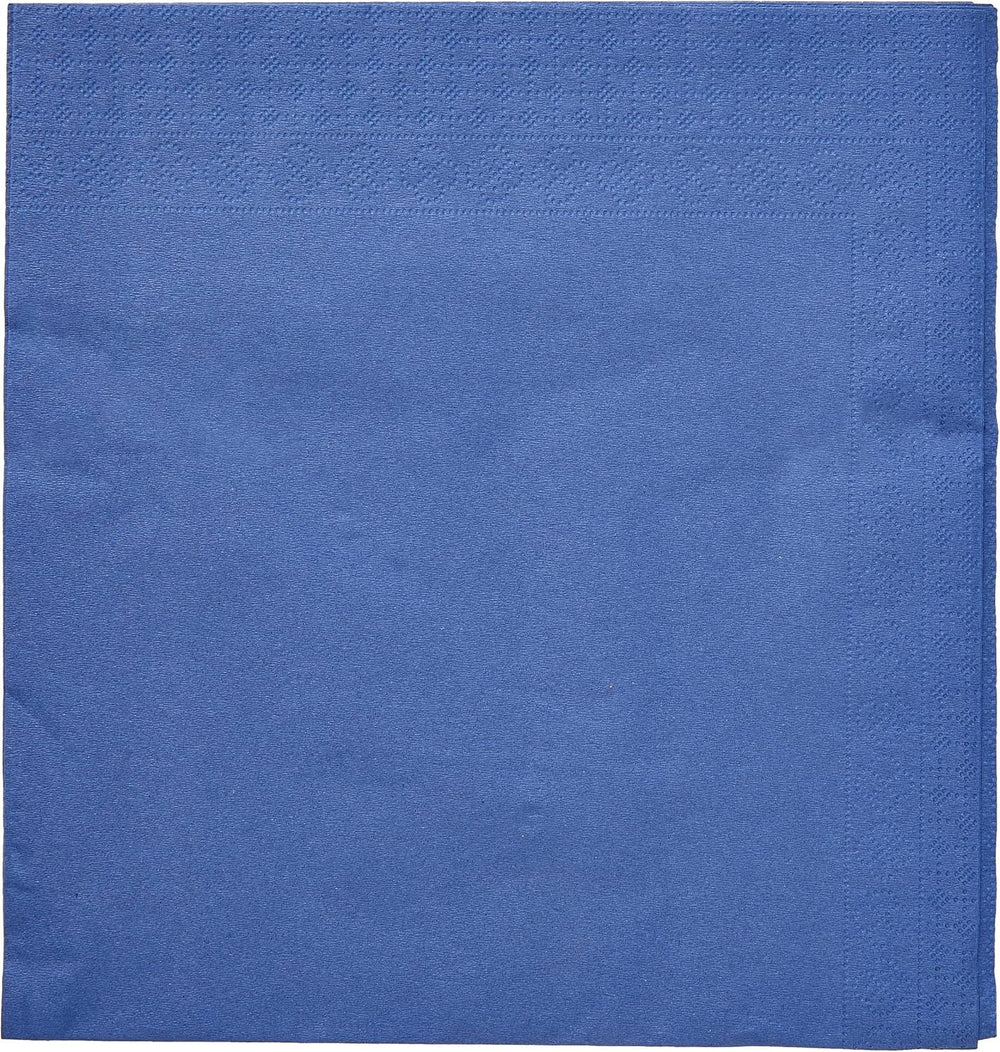 SER4230239 Serviette 40 X 40, 2 épaisseurs, pli 1/4, 100 serviettes, 2 épaisseurs, bord lisse, bleu