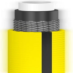 Tuyau d'arrosage Cellfast JAUNE, léger, résistant, 4 brins, tresse croisée durable, résistant aux UV et aux algues, résistant à la torsion, technologie REACH, 20 bar, -10/+50°C, fermeture 3/4", 20 m