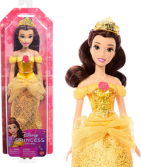 Mattel Disney Princess Toy Poupée articulée Belle avec vêtements et accessoires étincelants Cadeau inspiré du film Disney pour enfants HLW11