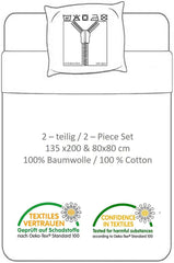 Lenjerie de pat pentru copii, filme si desene animate, reversibila, bumbac Lenjerie de pat - copii Naty Shop