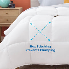 Linenspa plapumă all-season - plapumă single din microfibră 10.5 Tog - Oeko-Tex, plapumă alternativă cu puf, alb Plapumi si pilote Naty Shop