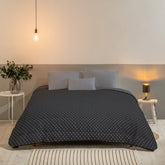 Bleu Câlin Imprimat 1 persoană Hermance plapuma, poliester, albastru/gri, 140 X 200 Cm Plapumi si pilote Naty Shop Gri 140X200 Cm