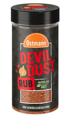 Ostmann Gewürze - Poussière du Diable | BBQ Rub Gewürzzubereitung | Scharfe Trockenmarinade pour viande de grillade | 140 g en Streuer