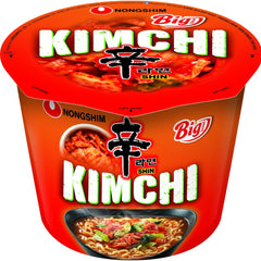 Nouilles instantanées Nong Shim Kimchi Ramyun Grand bol – Soupe ramen coréenne – Préparation rapide – 1 paquet de 112 g