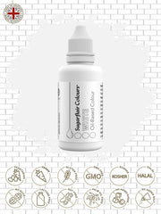 Colorant alimentaire à base d'huile Sugarflair Pastel Mixer, blanc - Colorant alimentaire pour chocolat, crème au beurre, pâte à sucre et tous les ingrédients alimentaires liposolubles - 30 ml