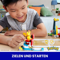 Jouet de construction de figurines d'action MEGA Pokémon, arène d'entraînement de 1 101 pièces, jeu de combat et 5 figurines mobiles pour enfants, figurines d'action HWR82 Naty Shop
