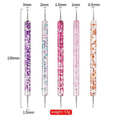 Nail Art Pinsel Set, 20Pcs Nageldesign Malerei Pinsel, Professionelle Nail Art Design Pinsel, Nail Fine Liner Pinsel, Rosa