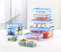 Emsa 515585 Clip alimentaire et fermeture | Ensemble 3 pièces | plastique | transparent / vert | Boîtes de conservation alimentaire Naty Shop 0,55 / 1 / 2,2 litres