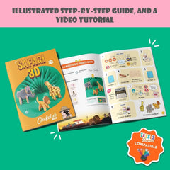 Chefclub Kids - Formes de biscuits Safari 3D - Créez des biscuits originaux avec vos enfants - Lion, Éléphant, Girafe