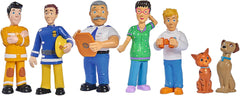Simba 109252538 - Set de figurine Fireman Sam, 6 piese, 2 asortate, O singură versiune furnizată, 5-7cm figurine de joacă, De la 3 ani Action figures Naty Shop