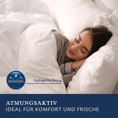 Oreiller en duvet Billerbeck Martina - Oreiller en 80 X 80 Cm - Oreiller à maintien ferme - Duvet d'oie 15% et plumes 85% Oreillers standards Naty Shop