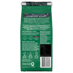 STARBUCKS Espresso Roast, torréfaction noire, grains de café entiers 200 g (paquet de 6)