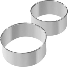 Zenker 44870 Lot de 2 Biscuits Donuts Ronds, Acier Inoxydable, Grand 9,5 x 4,2 cm, Petit 8 x 4,2 cm