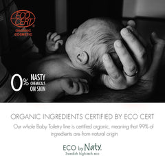 Eco by Naty, bain moussant pour enfant, ingrédients végétaux biologiques avec 0% de parfum, hypoallergénique et testé dermatologiquement, flacon 200 ml Enfants - Bain et Soin Naty Shop