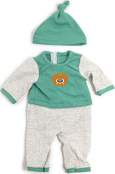 Miniland Puppenkleidung Set 40cm, Pyjama avec Schlafmütze