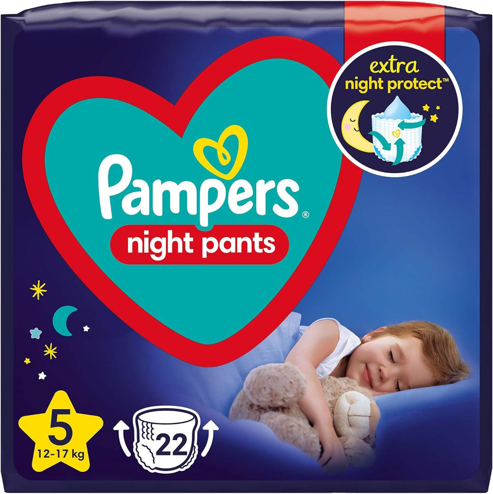 Couches Pampers (ancienne version), pantalons de nuit, taille 5, 22 pièces, 12 kg-17 kg