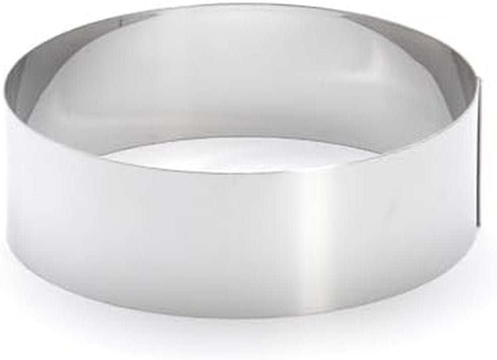 - Cercle à gâteau en acier inoxydable - diamètre 14 cm - hauteur 4,5 cm - 3989.14, argent