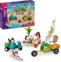 LEGO Friends Beach Adventure avec des chiens, jouet de construction pour filles de 6 ans, ensemble de jeu d'animaux avec 2 figurines et 2 figurines de corgi, cadeau pour les enfants créatifs, ensemble de construction d'aventure avec planche de surf 42641 Ensembles de construction Besuche den LEGO-Store Default Title