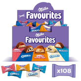 Milka Favoris, 108 pralines emballées individuellement, divers assortiments, 1 Kg Bonbons au Chocolat Naty Shop