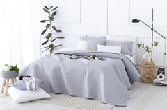 Todocama Fine Boutique Couvre-lit avec motif piqué, pour printemps, été, automne et hiver, 100% microfibre super douce, couverture multifonctionnelle, 140/150/160-250 X 260 cm, gris clair Lits et couvertures Beuche den Todocama-Store