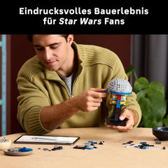 LEGO Star Wars 75408 Casque de Jango Fett - Bauset Mandalorien pour Erwachsene - Modèle avec support, enfant de nom et antenne réglable - Conçu pour les fans de Angriff der Klonkrieger
