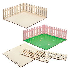 Baker Ross FN256 Mini maison de poupée de jardin en bois - 1 paquet de kit de maison de poupée pour enfants Kit d'artisanat