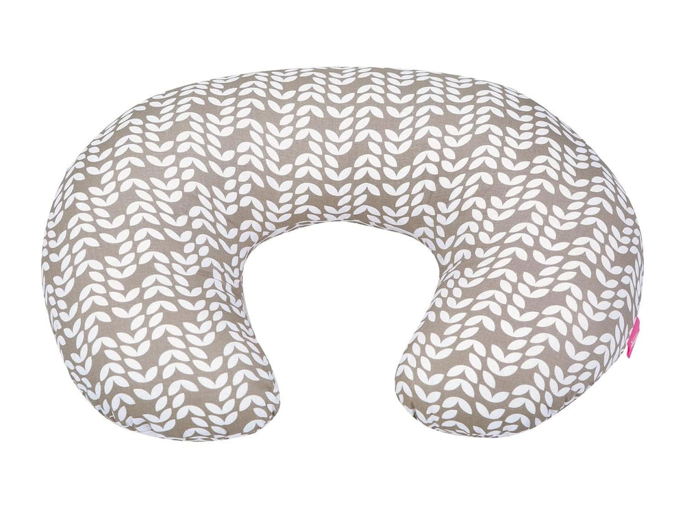 Coussin d'allaitement ergonomique, Oeko-Tex Standard 100, beige Accessoires Alimentation et Allaitement Bébé Naty Shop Classique feuille beige