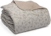 Foppapedretti noptieră & plapumă naturală pentru pat dublu 2P; frunze de nisip, capac 100% bumbac, Made in Italy Plapumi si pilote Naty Shop Nisip cu frunze 160 X 190 Cm