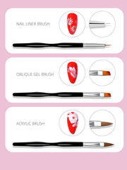 Ensemble de pinces à ongles pour Nail Art, 10 pièces de pinces à ongles, pinces à ongles professionnelles, pinces à revêtement fin pour ongles, noir