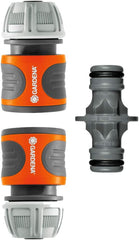 Kit de raccords Gardena : raccord de tuyau pour rallonge de 13 mm (1/2") et 15 mm (5/8"), même sous haute pression d'eau, montage facile (18283-20)