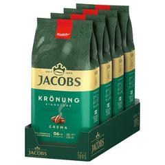 Jacobs Krönung Cream, café en grains entiers, paquet de 4 (4 x 1000 g)