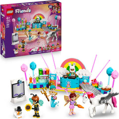 LEGO Friends Fête costumée avec un cornet et des frais - Un jeu pour les filles à partir de 6 ans - Une fille, un DJ-Pult, 4 mini-poupées, le Katze Churro et un Pferdefigur sowie lustigem Zubehör - Idée cadeau - 42661