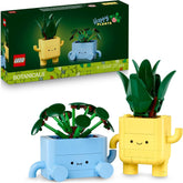 LEGO Botanicals Fröhliche Pflanzen - Spielzeug für Kinder mit 2 Kunstpflanzen, 2 bunten Blumentöpfen & austauschbaren Cartoon-Gesichtern - Geschenkidee für Mädchen ab 9 Jahren - 10349