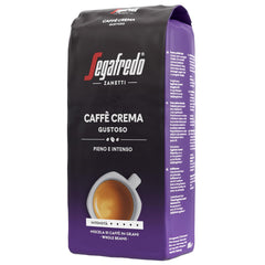 Segafredo Zanetti Caffè Crema Gustoso - Grains entiers (Pack de 1 kg) - Convient pour Caffè Crema - Grains de café torréfiés longuement et foncés, saveur pleine et intense (Pack de 2)