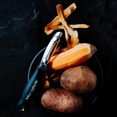 Naty Shop Microplane Éplucheur ambidextre professionnel à double lame en acier inoxydable