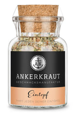 Ankerkraut Eintopf, Linsen, Bohnen und Gemüse, Gewürz-Mischung, Vielfalt für jeden Geschmack, ohne Geschmacksverstärker, lecker schmecker, 90 g im Korkenglas