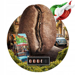 Café en grains torréfiés Italiana Bellagio 1kg | 80% Arabica et 20% Robusta | avec des notes de noix et de chocolat noir | fraîchement torréfié, faible acidité | pour machines à café | Café Orque Bleu