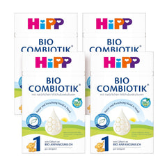 HiPP 1 Combiotik Bio (4 x 600g), lait maternisé en poudre pour nourrissons dès la naissance, avec cultures naturelles d'acide lactique et amidon biologique facile à traiter, de la meilleure qualité biologique