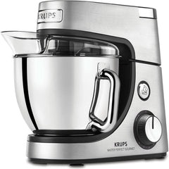 Robot culinaire Krups KA631D Master Perfect Gourmet | 1100 watts | 8 vitesses | Bol en acier inoxydable de 4,6 litres | 5 accessoires : set de pâtisserie, bol flexible, unité de hachage | inox brossé Mère et Enfant Naty Shop